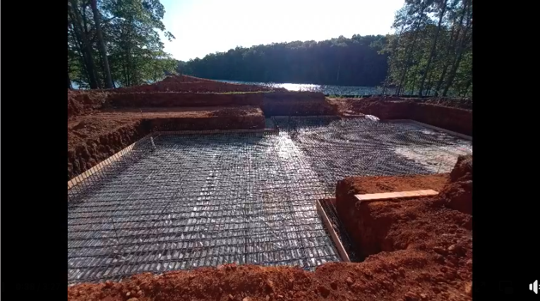 highly engineered foundation for a custom home build in Lake Anna Virginia