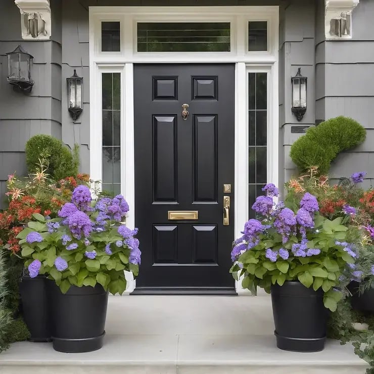 house with black door